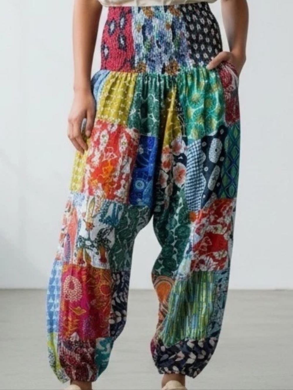 Tribe Azure Patchwork Harem Pants Cotton Boho Hippie